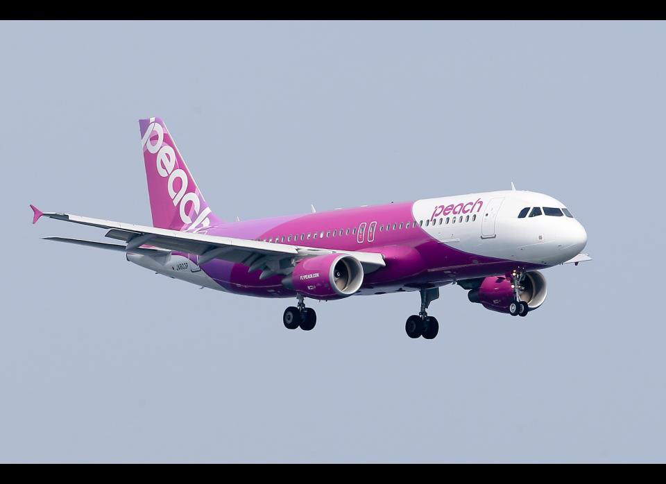 <strong>See More of the <a href="http://www.travelandleisure.com/articles/best-budget-airlines/9?xid=PS_huffpo">Best Budget Airlines</a></strong><br><br>Launched in 2012, Japan’s first low-cost carrier excels in efficiency, with streamlined check-in kiosks and security that whisks passengers to the gate in mere minutes. Food-for-purchase menu includes local specialties like octopus-stuffed <em>takoyaki</em>. Flex fares—which are approximately 30 percent higher, depending on the route—include one checked bag and seat selection. Kansai’s low-cost terminal has limited seating, and boarding process is by seat (window, middle, aisle) rather than by row, which separates groups traveling together.  <strong>Main Hub</strong>: Kansai (Osaka), Japan.  <strong>Where It Flies</strong>: 10 domestic destinations, plus six international routes to Taiwan, Hong Kong, and South Korea.<br><br> <em>Photo: Akihiro Sugimoto/AFLO</em>