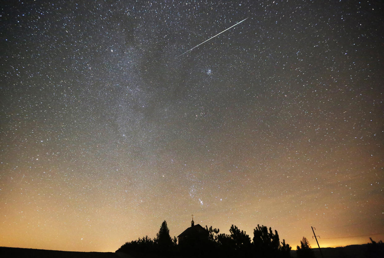 Image: Geminids meteor shower in Belarus (Tatyana Zenovich / EPA)