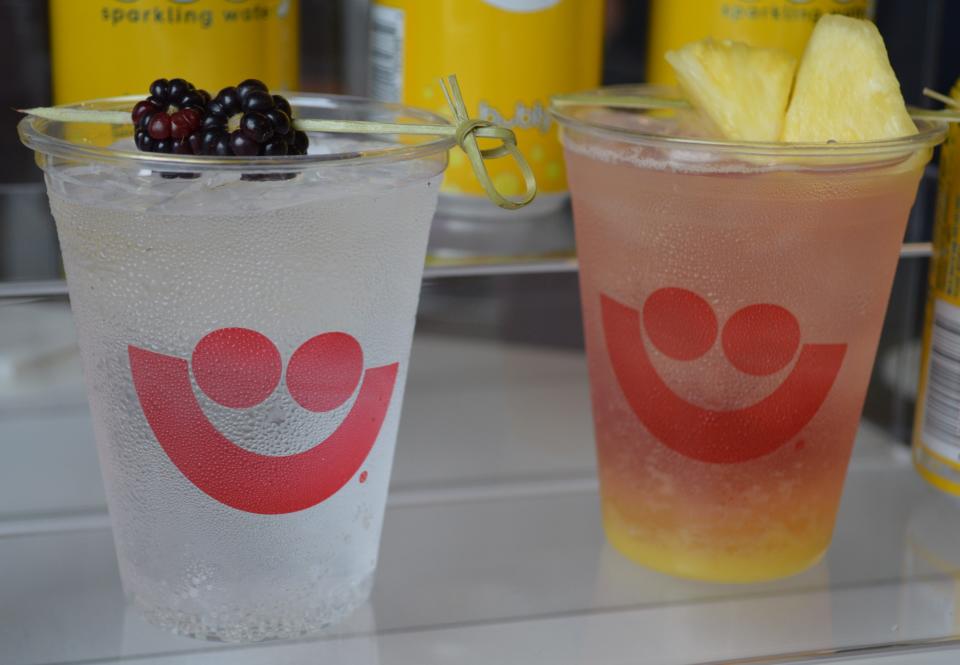 This is the Bubly Weekendready cocktail and Bubly Haybayhay mocktail. Both are new to Summerfest in 2022.