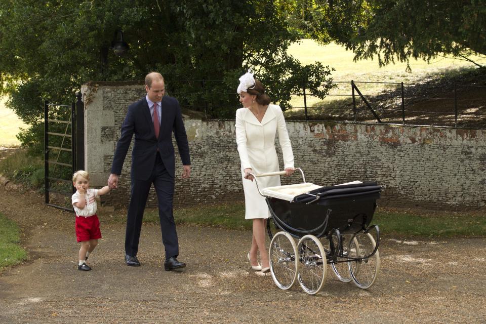 The Duke and Duchess of Cambridge rely on the Silver Cross pram for their royal brood. Image via Getty Images.