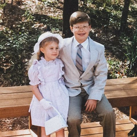 <p>Ryan Seacrest Instagram</p> Ryan Seacrest and his sister Meredith as kids.