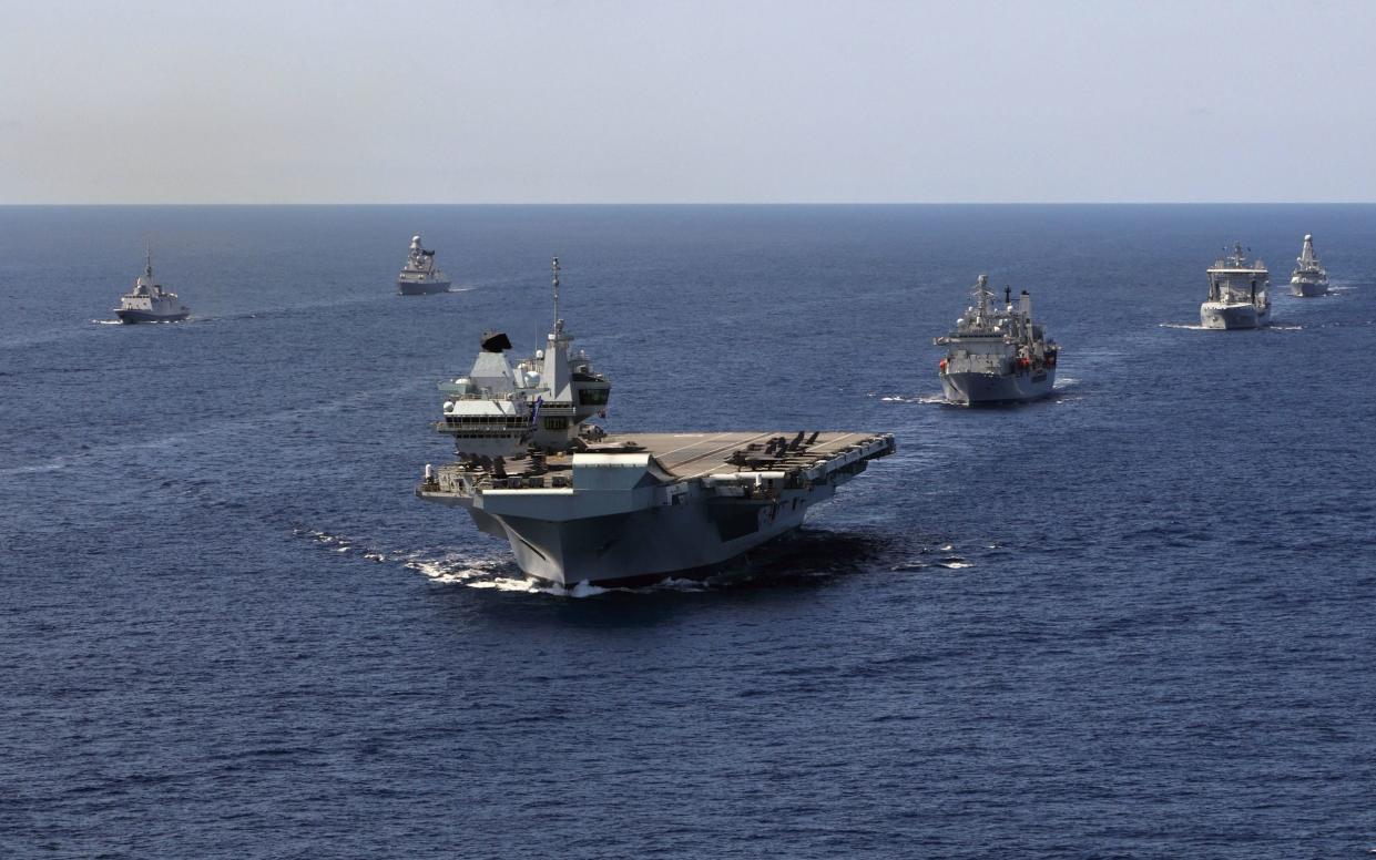 The Royal Navy's carrier strike group is led by the flagship HMS Queen Elizabeth - LPhot Unaisi Luke/Ministry of Defence/Crown Copyright