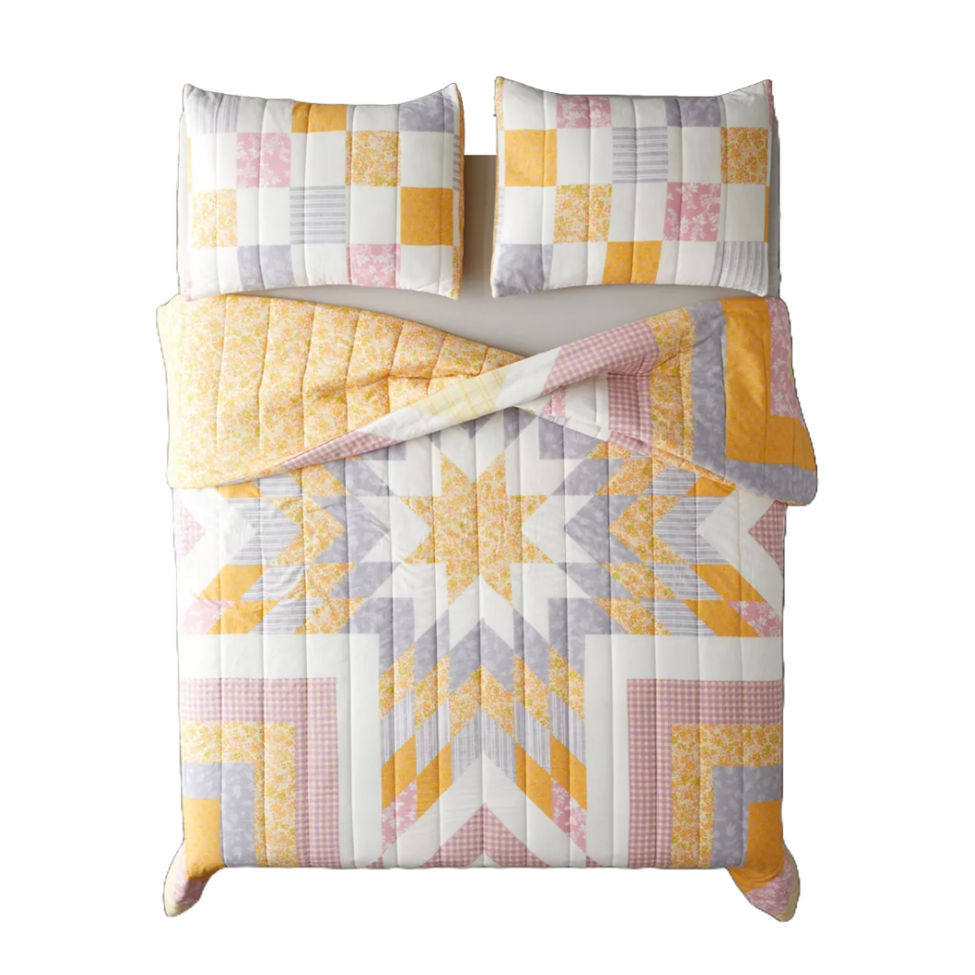 <p><a href="https://go.redirectingat.com?id=74968X1596630&url=https%3A%2F%2Fwww.urbanoutfitters.com%2Fshop%2Fmartine-floral-mix-quilt&sref=https%3A%2F%2Fwww.housebeautiful.com%2Fshopping%2Fhome-accessories%2Fg60504151%2Fcowgirl-core-design-trend%2F" rel="nofollow noopener" target="_blank" data-ylk="slk:Shop Now;elm:context_link;itc:0;sec:content-canvas" class="link rapid-noclick-resp">Shop Now</a></p><p>Queen Martine Floral Mix Quilt</p><p>urbanoutfitters.com</p><p>$129.00</p>