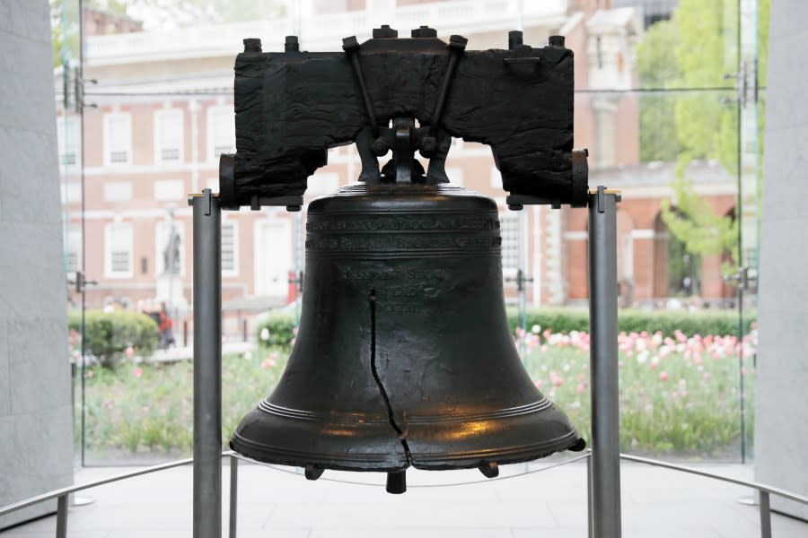 <em>Shown is the Liberty Bell on Thursday, May 5, 2016, in Philadelphia. (AP Photo/Matt Rourke)</em>