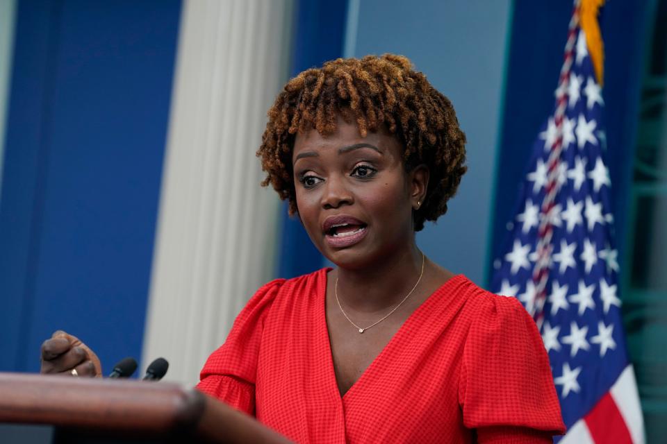 White House press secretary Karine Jean-Pierre