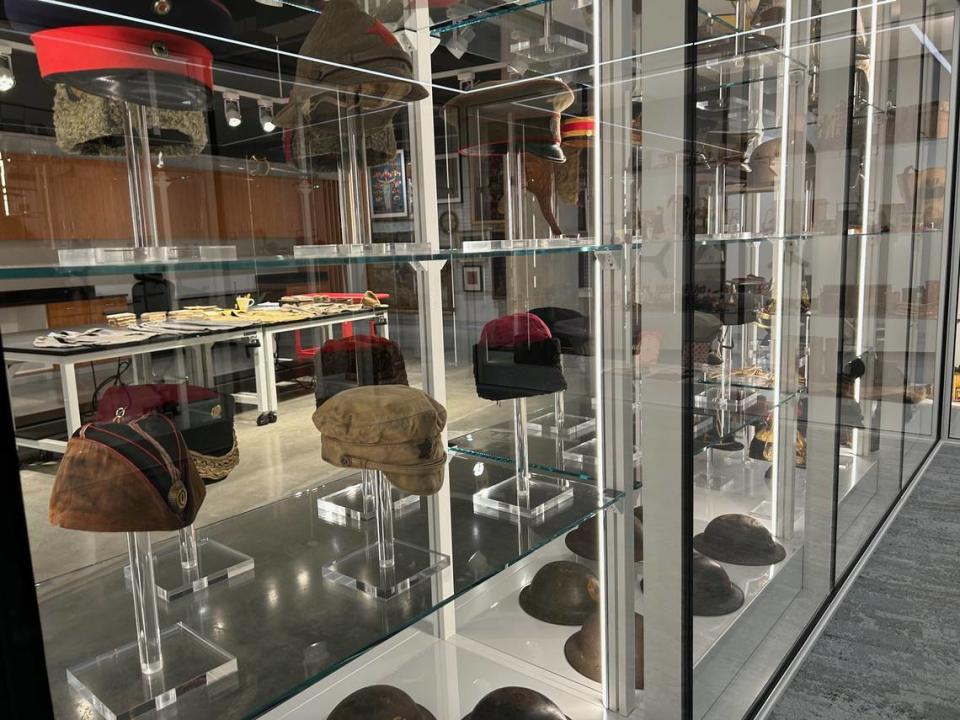 The National World War I Museum and Memorial’s collection of headgear featured in the museum’s newly renovated lower level, which opened on May 19.