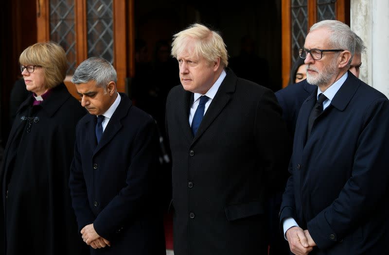 Vigil for victims of a fatal attack on London Bridge in London