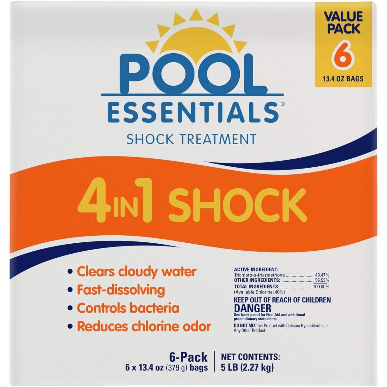 Pool Essentials Shock Treatment, 6-Pack