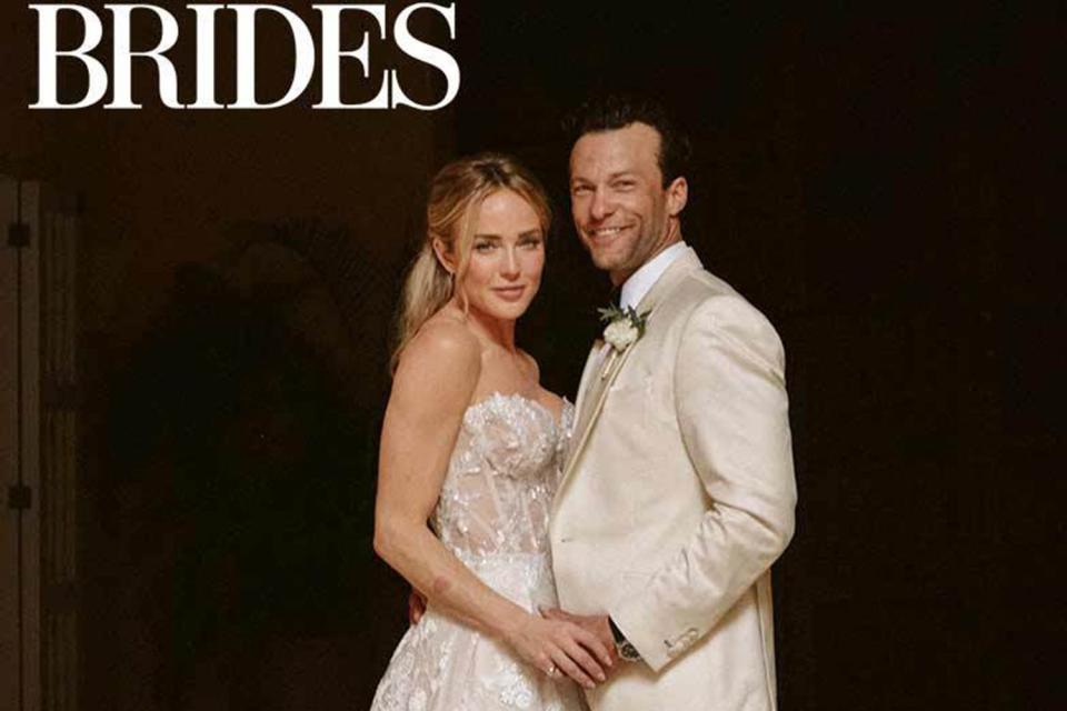 Dos Más En La Mesa/Brides Magazine Caity Lotz and Kyle Schmid