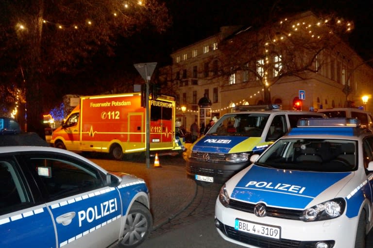 German police were probing a possible explosive containing nails close to a Christmas market in Potsdam
