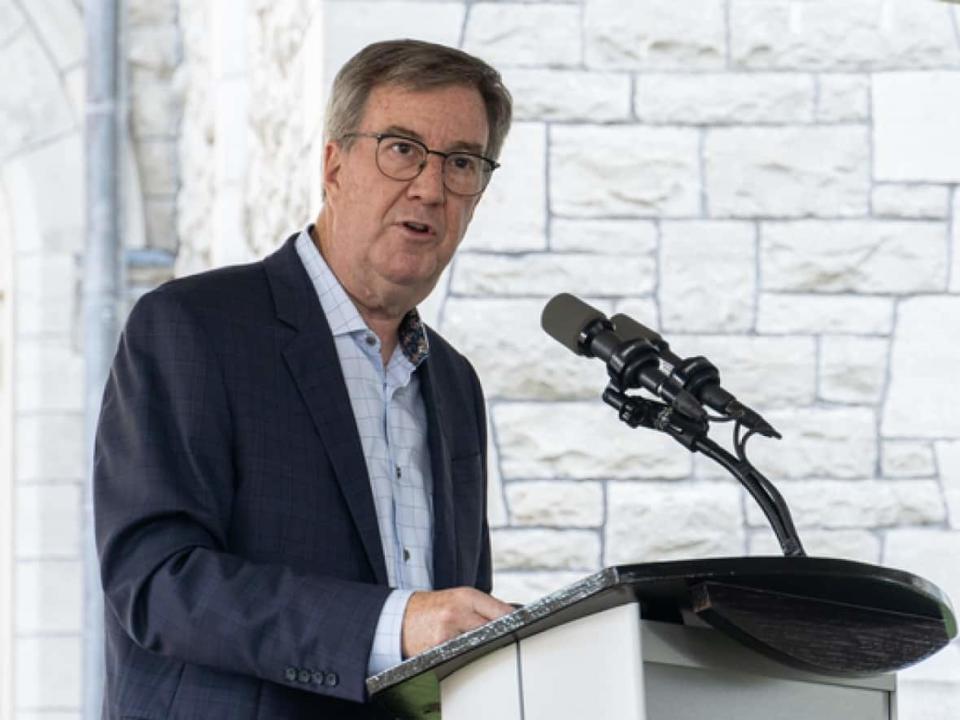 Ottawa Mayor Jim Watson said he would analyze a police budget with a two per cent increase and speak with Chief Peter Sloly about how the force can achieve that. (Alexander Behne/CBC - image credit)