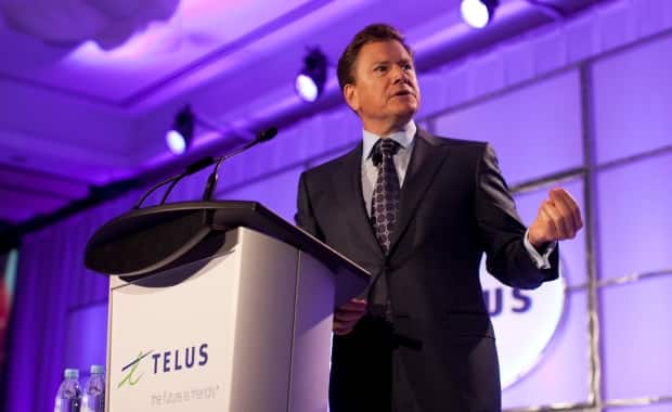 Telus CEO Darren Entwistle, seen here at an event in 2014, said last year if the CRTC imposed mobile virtual network operators on Telus, the company would cut thousands of jobs and $1 billion in investment.