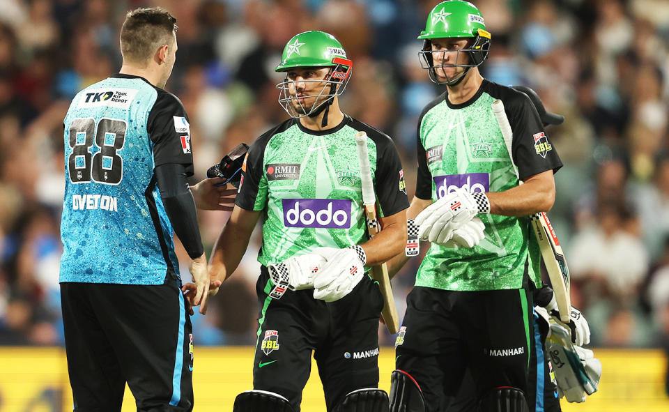 Jamie Overton, Marcus Stoinis and Beau Webster in the BBL.