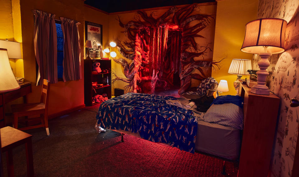 The Upside Down encroaches on Will’s bedroom. Beware the Demogorgon! (Photo: Universal Studios Hollywood)