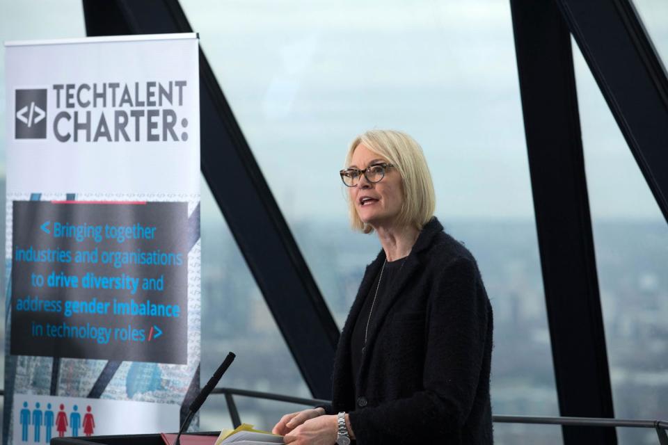 Margot James, Minister for Digital at DCMS gave a keynote speech at the Tech Talent Charter breakfast (David Parry, PA )