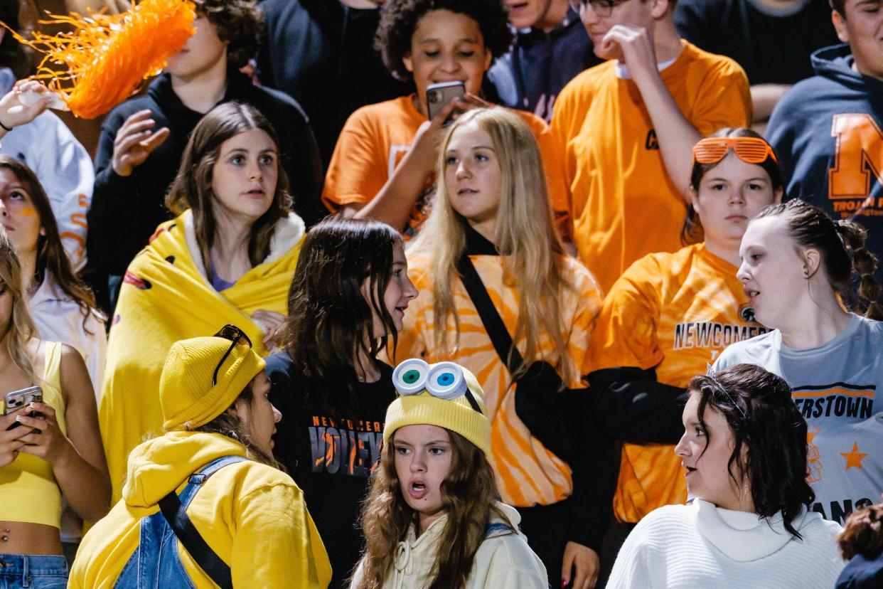 Newcomerstown's student-fan section during week 8 high school football action against Malvern, Friday, Oct. 6 at Lee Stadium in Newcomerstown, Ohio.