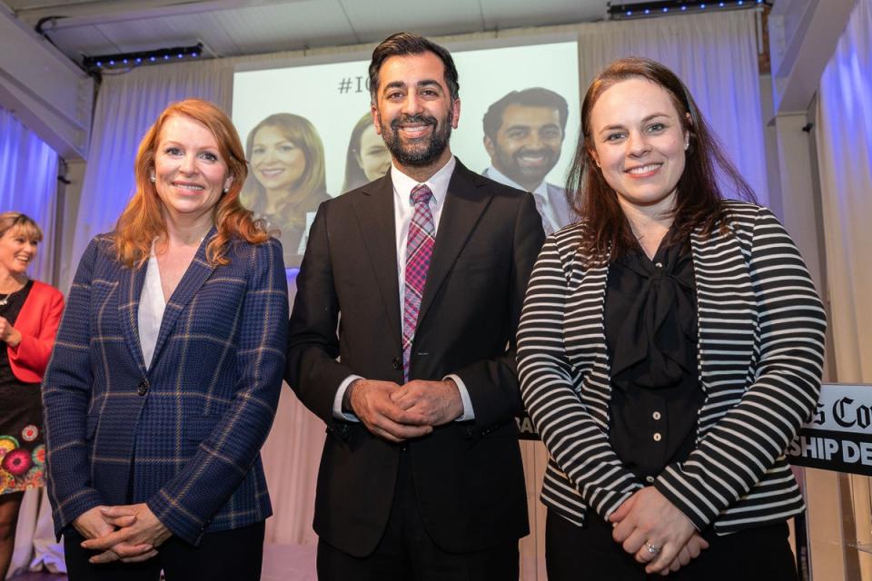 Ash Regan, Humza Yousaf and Kate Forbes were the final candidates (PA Wire)