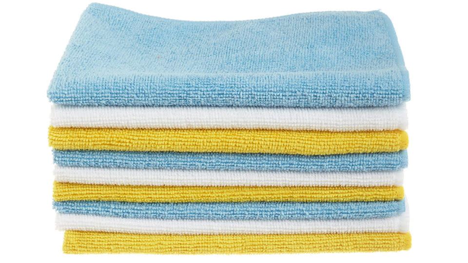 Amazon Basics Microfiber Cleaning Cloths, Non-Abrasive, Reusable and Washable - Amazon