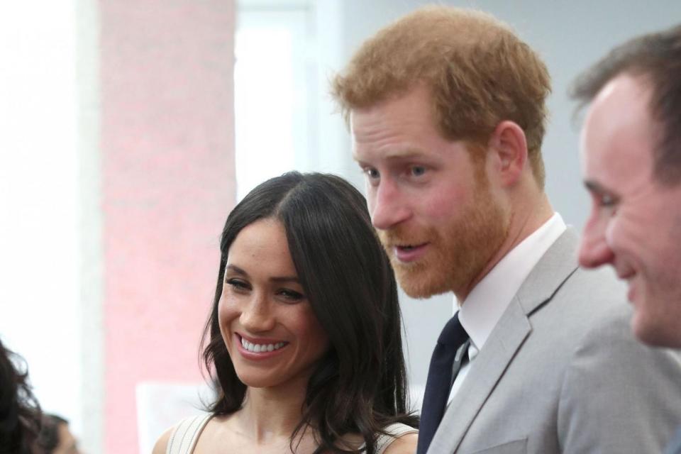 Harry and Meghan at the Commonwealth Youth Forum (AFP/Getty Images)