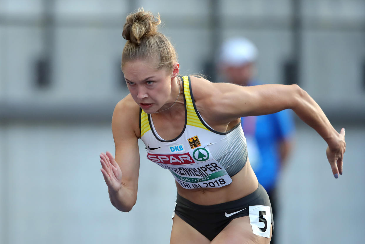 Die deutsche Leichtathletin Gina Lückenkemper hat ihre ganz eigene Technik zur Leistungssteigerung. (Bild: Getty Images)