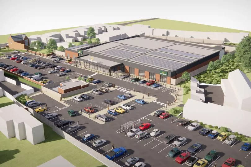 A new artist's impression of the larger Morrisons store planned in Louth