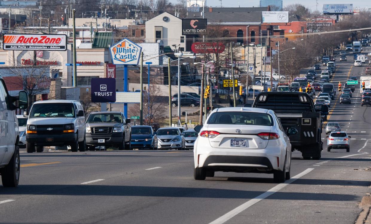 Rush Hour traffic on Nolensville Pike in Nashville, Tenn., Wednesday, Feb. 7, 2024.