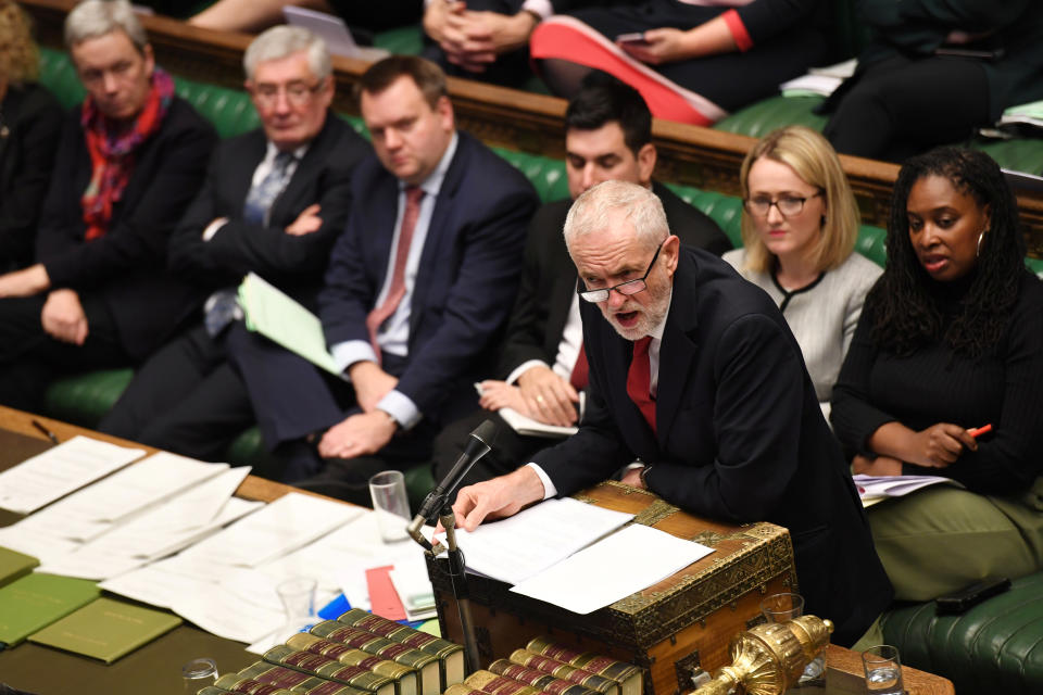 Britain's opposition Labour Party Leader Jeremy Corbyn is seen at the House of Commons in London, Britain October 22, 2019. ©UK Parliament/Jessica Taylor/Handout via REUTERS ATTENTION EDITORS - THIS IMAGE WAS PROVIDED BY A THIRD PARTY