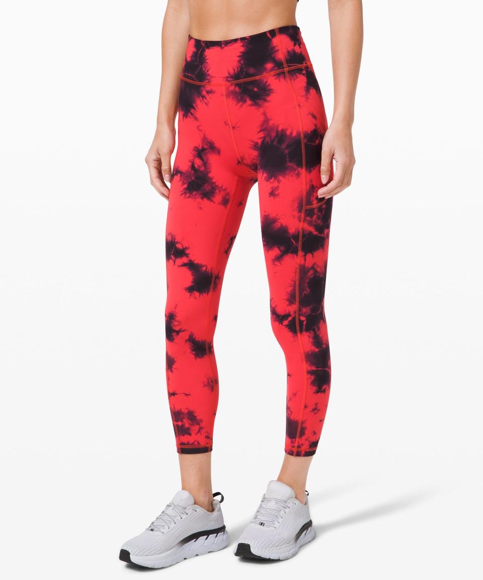 <p><strong>Lululemon</strong></p><p>lululemon.com</p><p><a href="https://go.redirectingat.com?id=74968X1596630&url=https%3A%2F%2Fshop.lululemon.com%2Fp%2Fwomens-leggings%2FInvigorate-HR-Tight-25-Wash-MD%2F_%2Fprod10250099&sref=https%3A%2F%2Fwww.seventeen.com%2Ffashion%2Fg34041215%2Flululemon-black-friday-deals-2020%2F" rel="nofollow noopener" target="_blank" data-ylk="slk:Shop Now;elm:context_link;itc:0;sec:content-canvas" class="link ">Shop Now</a></p><p><strong><del>$128</del> $99 (23% off)</strong></p><p>You definitely don't need another pair of leggings... but you could definitely use a pair of <em>tie-dye</em> leggings.</p>