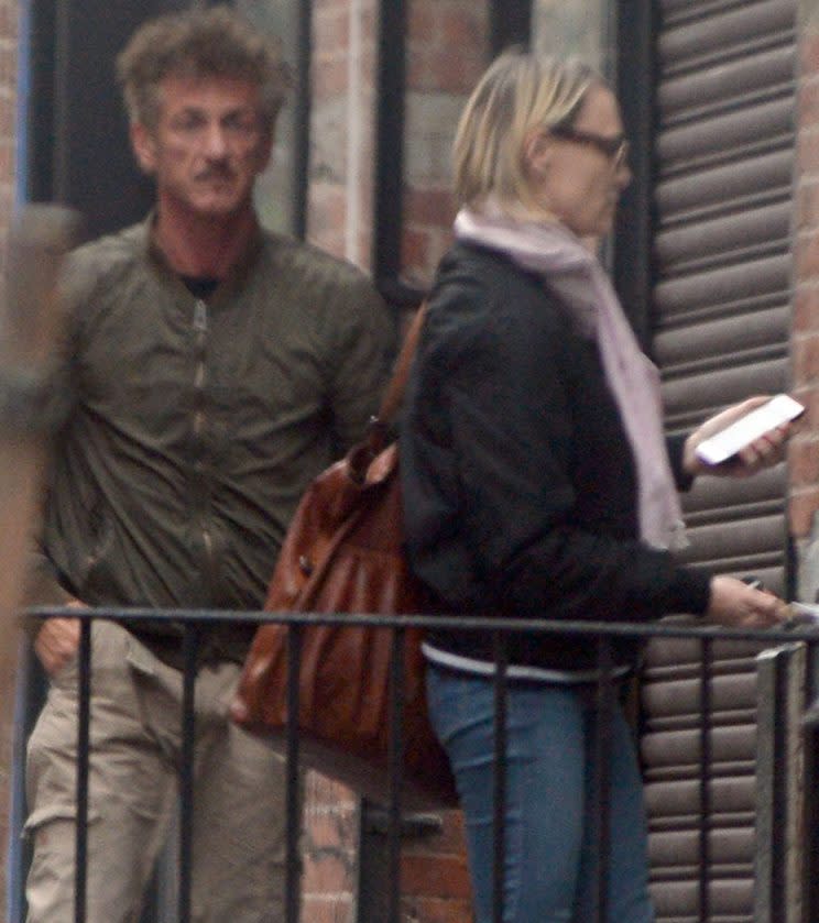 Sean Penn and Robin Wright were spotted together at a New York City apartment.