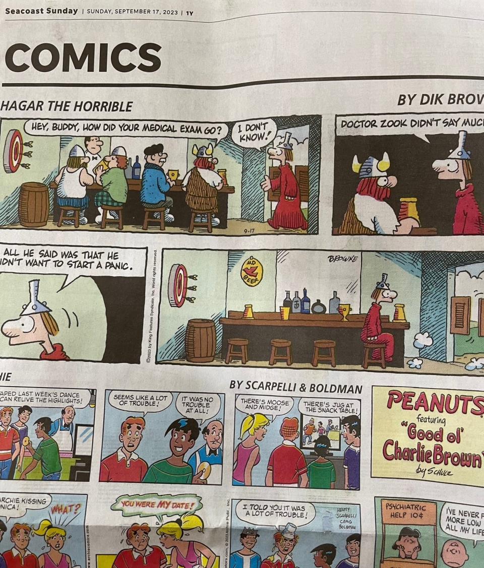 The comics in the Portsmouth Herald, Foster's Daily Democrat and Seacoast Sunday will get a long overdue refresh on beginning Monday, Oct. 2.
