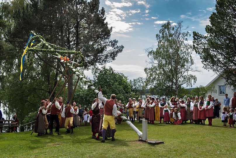 One of the key parts of the festivities is the dancing around a maypole, including the iconic Little Frogs’ Dance, which - of course - involves hopping. 