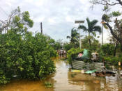 The aftermath of cyclone Gita is seen in Nuku'alofa, Tonga, February 13, 2018 in this picture obtained from social media. Twitter Virginie Dourlet/via REUTERS