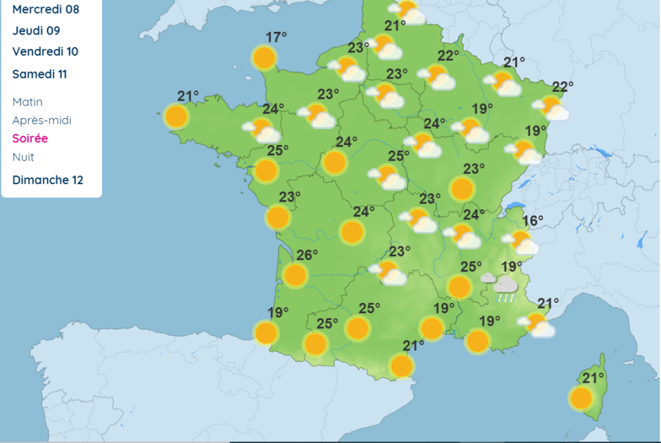 Les prévisions pour ce samedi 11 mai.