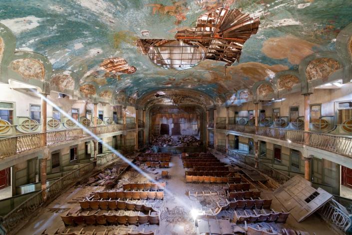 The Gran Teatro Cervantes in Tangier, Morocco, is one of many abandoned theatres in Europe captured by one fascinated photographer (Jahz Design/SWNS)