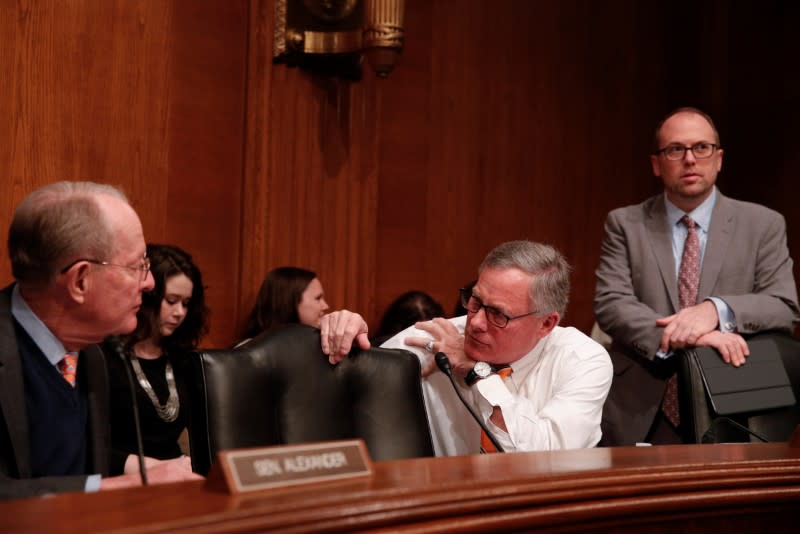 National Health Offcials testify before the Senate Health Commitee during coronavirus hearing on Capitol Hill in Washington