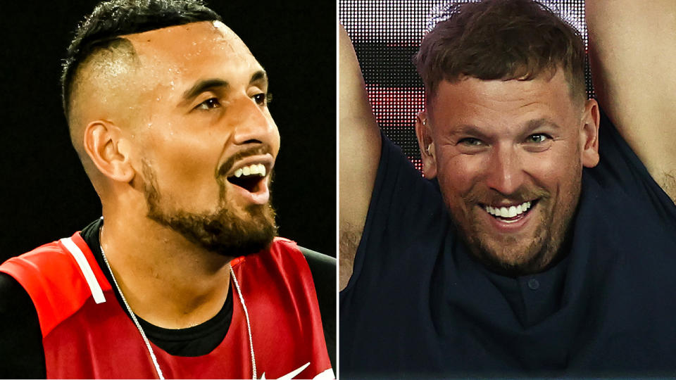 Nick Kyrgios sought Dylan Alcott's advice as he attempted to find a way past Daniil Medvedev.