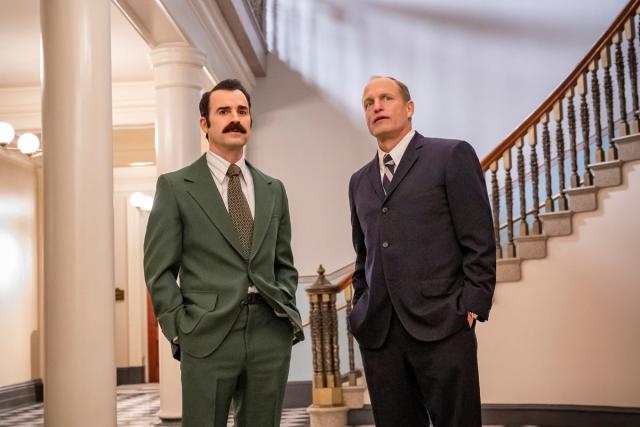Woody Harrelson and Justin Theroux in White House Plumbers (&#xc2;&#xa9; HBO)