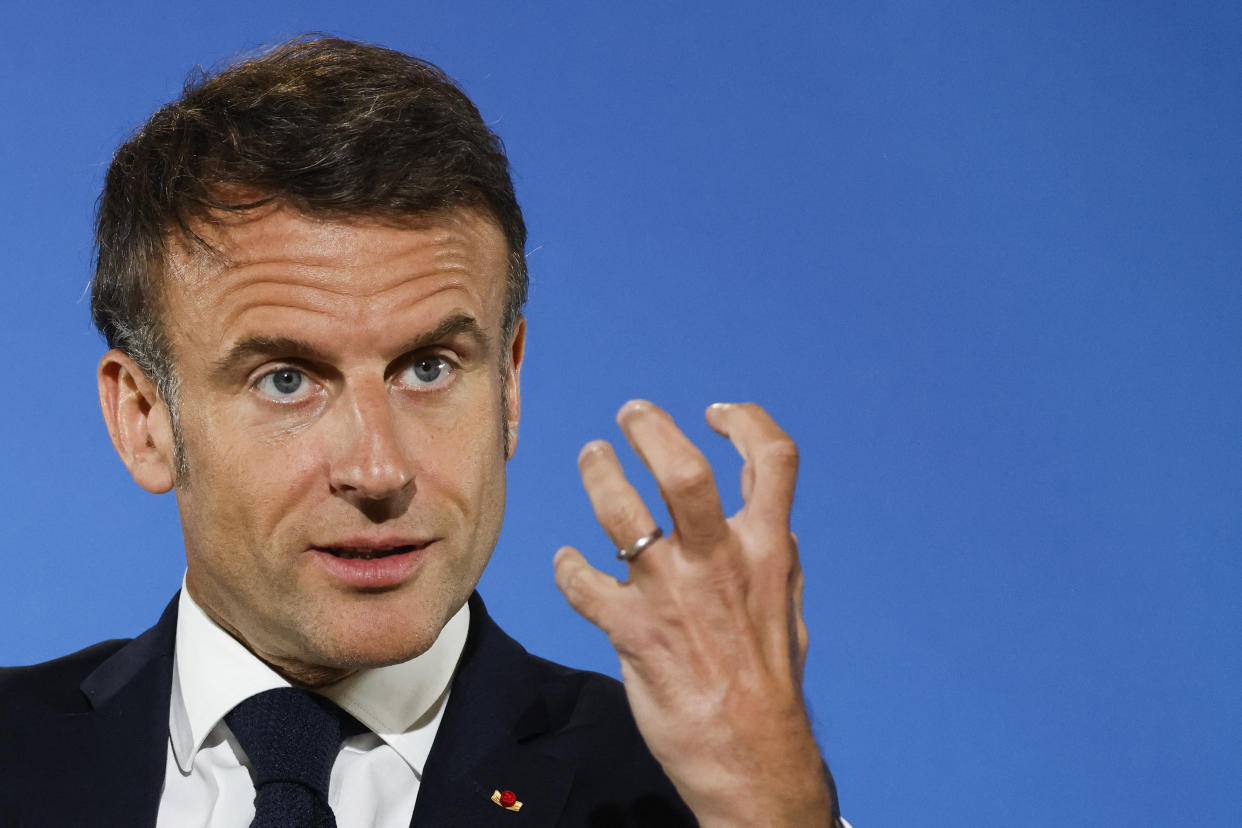 Emmanuel Macron a prononcé un long discours sur l'Europe ce jeudi à la Sorbonne, faisant part de ses inquiétudes sur l'avenir de l'Europe. (Photo Ludovic MARIN / AFP)