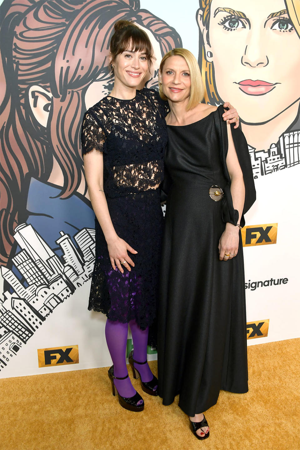 Lizzy Caplan and Claire Danes attend FX's "Fleishman Is In Trouble" FYC event at DGA Theater Complex on May 09, 2023 in Los Angeles, California.