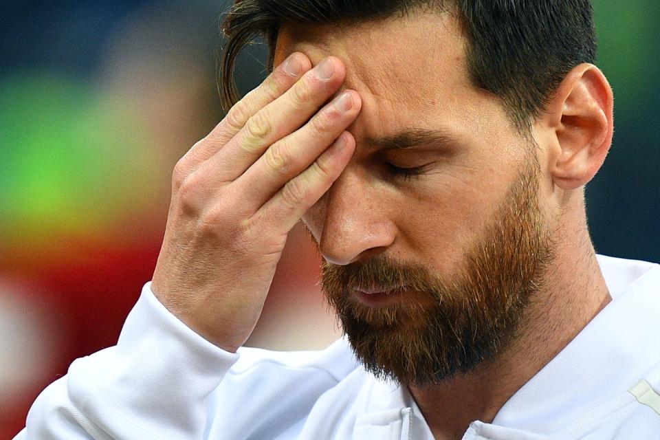 Lionel Messi was overcome by emotion before Argentina’s World Cup match against Croatia. (Getty)