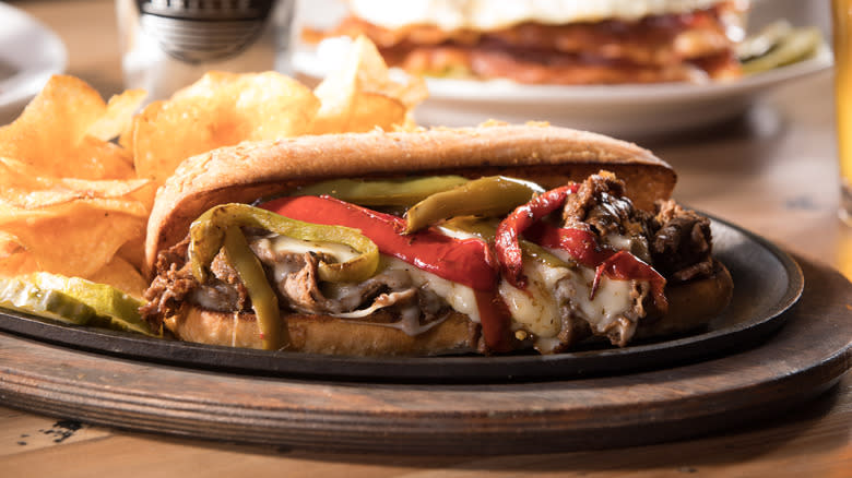 Chicago-style Italian beef sandwich