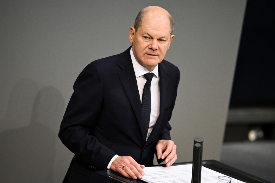 Bundeskanzler Olaf Scholz hielt am Donnerstag eine Rede im Bundestag. (Bild: Reuters)