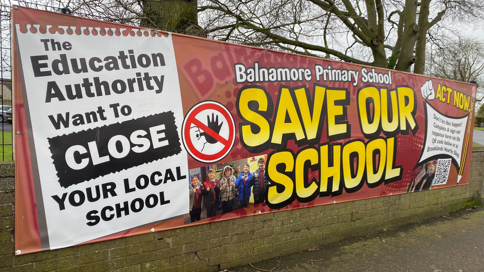 Sign outside Balnamore Primary School