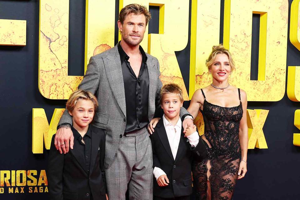 <p>Don Arnold/WireImage</p> Elsa Pataky and Chris Hemsworth bring their twin sons to 