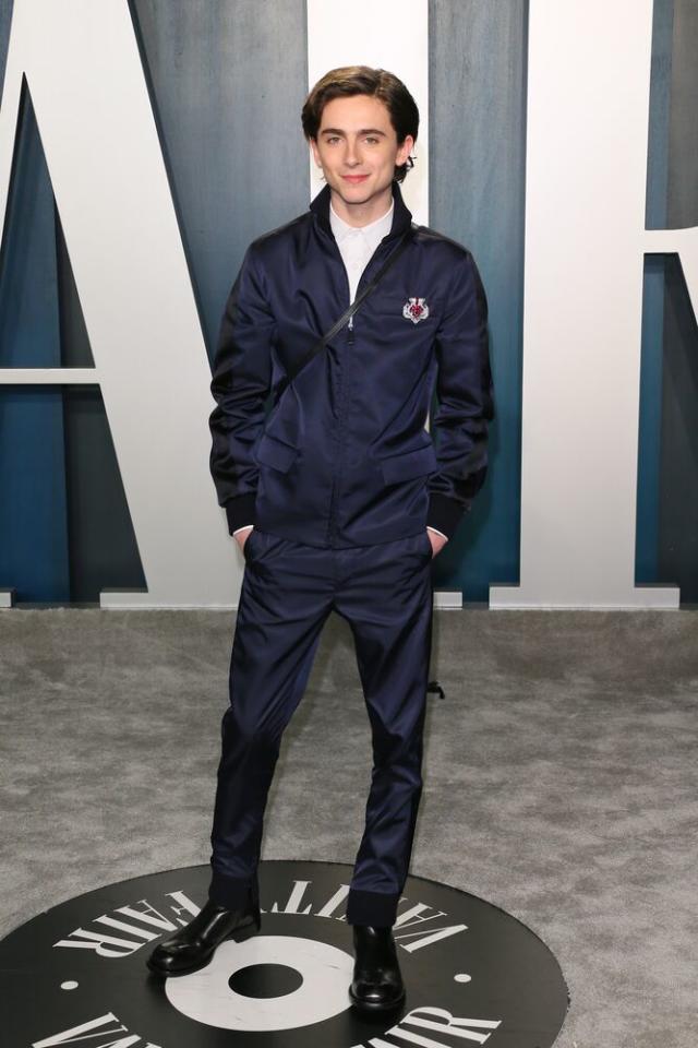 Timothée Chalamet Wears a Prada Jacket to the Oscars 2020