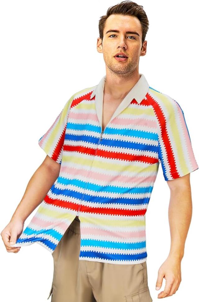 2023 Ken Ryan Gosling Cosplay For Men Hawaiian Shirts Short Pants Movie  Ken's Beach Wear Set Adult Costume