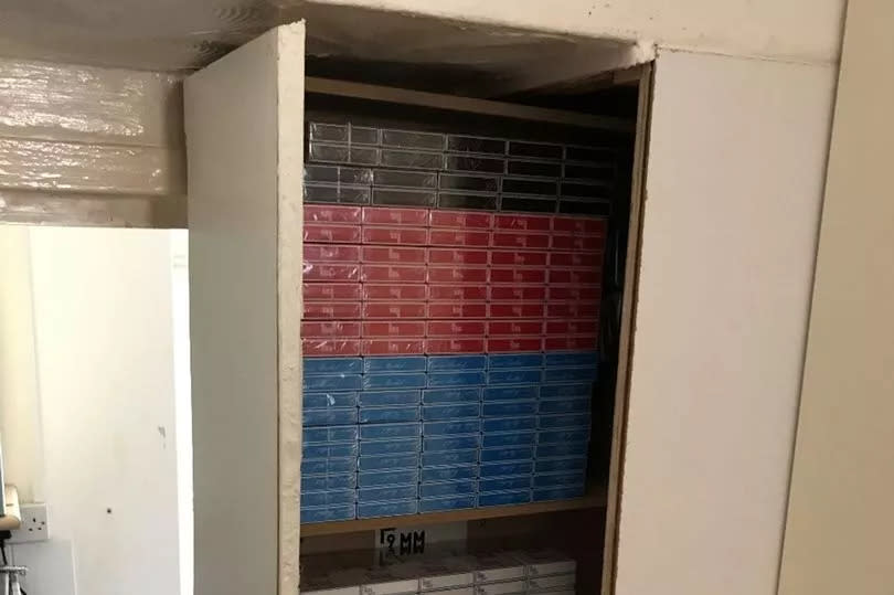 One of the purpose-build cigarette storage drawers -Credit:SRS