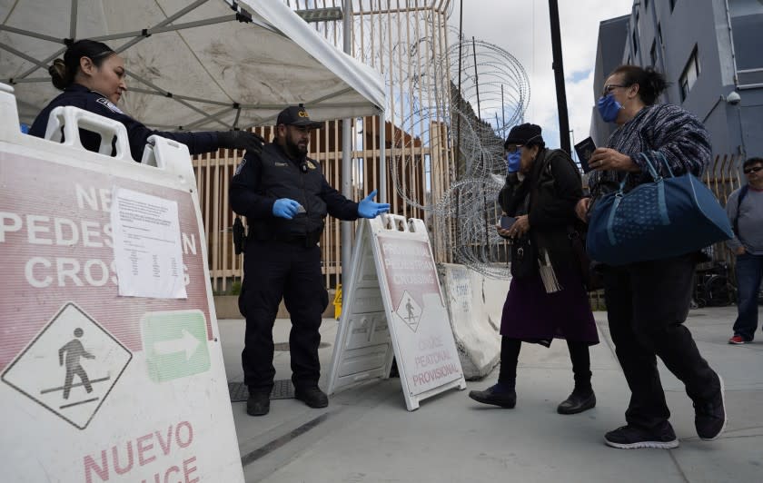 The U.S.-Mexico border is temporarily closed to nonessential travel starting Saturday to further help stem the spread of the coronavirus. Some travelers were denided entrance to the United States.