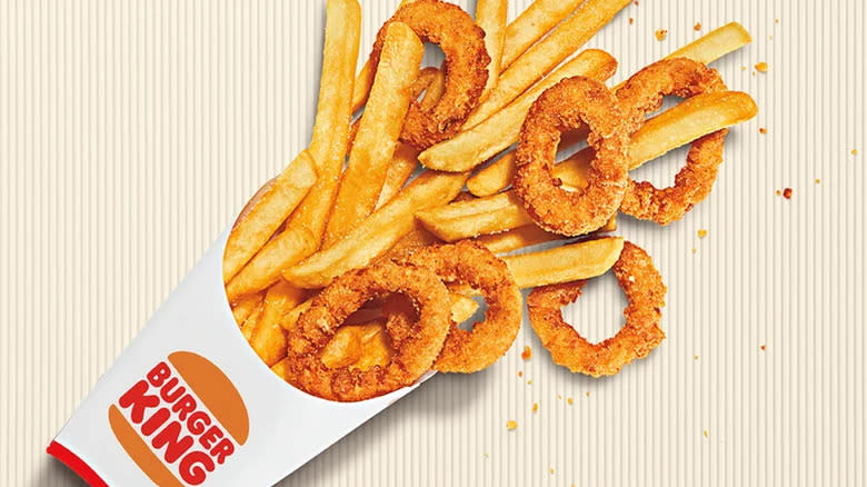 burger king fries and onion rings