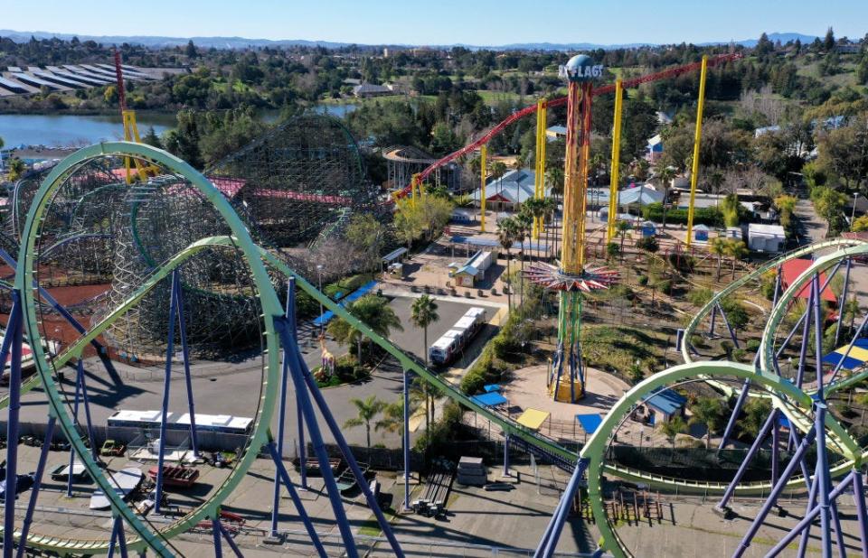 Six Flags Discovery Kingdom in Vallejo, California, is among the 20-plus parks Six Flags owns.